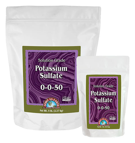Down To Earth Potassium Sulfate 0-0-50 OMRI Organic Solution Grade