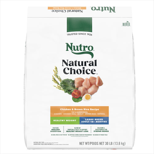 Nutro Natural Choice Healthy Weight Large Breed Adult Farm-Raised Chicken & Rice Dry Dog Food