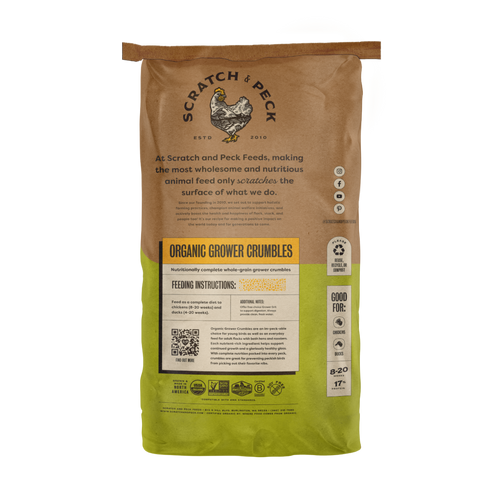 Scratch and Peck Feeds Organic Grower Crumble 35lb