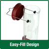 Nature's Way Large Plastic Tube Bird Feeder Red