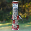 Nature's Way Large Plastic Tube Bird Feeder Red