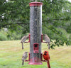 Nature's Way Large Plastic Tube Bird Feeder Red
