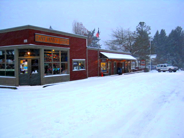 Snow at Bay Hay and Feed